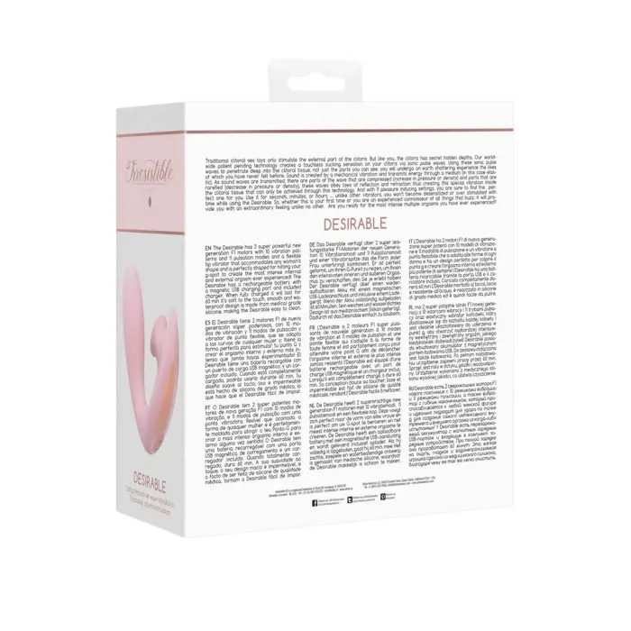 Desirable elastīgs gaisa pulsa vibrators – rozā Foto 2