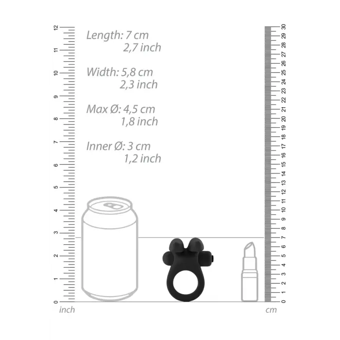 Bunny - Dzimumlocekļa gredzens ar stimulējošām ausīm Foto 8