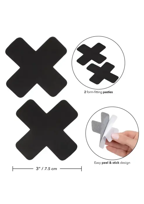 Boundless 2 Nipple Cover Set – Cross – Black Photo