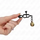 KINK Bell регулируемые зажимы для сосков с колокольчиками чёрные 7cm – Металлическая отделка — Фото 4