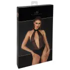 Noir Powerwetlook Bodysuit with Gem Seams – Black – S — Photo 1