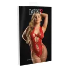 Daring Intimates Lace Bodysuit with Open Crotch – Red – S/M — Photo 2