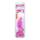 Doc Johnson Crystal Jellies Invader – fantazijos dildo su siurbtuku – violetinis – 21,6 cm — Nuotrauka 2