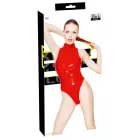 Black Level Vinyl Bodysuit with Zip – Red – L Photo