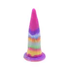 Kiotos Monstar Beast tumsā spīdošs dildo – 20.5 cm (8″) – Daudzkrāsains — Foto 7