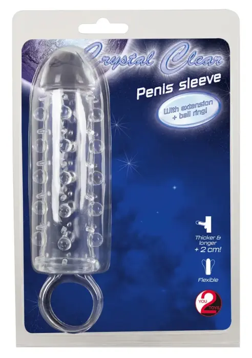 Crystal Skin peenise varrukas – läbipaistev