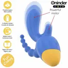 ONINDER CUTE Love 3 Some Triple Vibrator – 13 cm (5.1″) – Blue — Photo 5