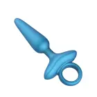 Slim Vibrating Anal Plug with Remote – Blue — Photo 5