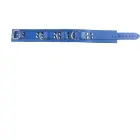 Red Leather Ultra Blue Adjustable Leather Collar 38-52 cm — Photo 3