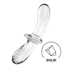 Satisfyer Double Crystal stikla dildo – 20 cm (7.9″) – Caurspīdīgs — Foto 5