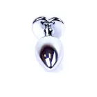 Plug-Jewellery Silver sirds formas anālais spraudnis – 7 cm (2.8″) – Zils — Foto 3