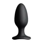Hush 2 programėle valdomas vibruojantis analinis kištukas – 5.7 cm – Juodas — Nuotrauka 5