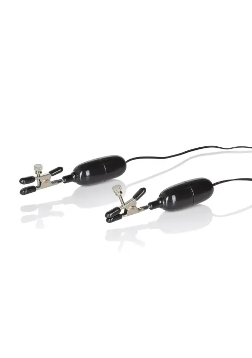 Vibrējošās krūtsgalu skavas – melnas Foto 4