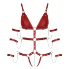 Bad Kitty Bondage Harness Bodysuit – Red – L Photo