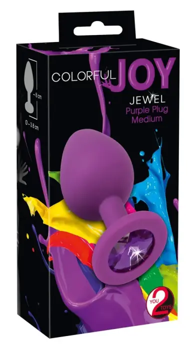 Colorful Joy Jewel violetinis analinis kištukas – 8 cm