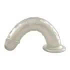 Pärlmutter realistlik dildo iminapaga – 20 cm (8″) – Valge — Foto 3