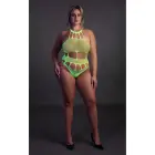 OUCH! Body with Grecian Neckline – Neon Green – Plus size Photo