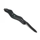 Red Leather Leather Collar – vegetable-tanned leather BDSM collar – black — Photo 6