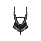 Obsessive Bellastia Floral Lace Crotchless Bodysuit with Underwired Cups – Black – XL/2XL — Photo 4