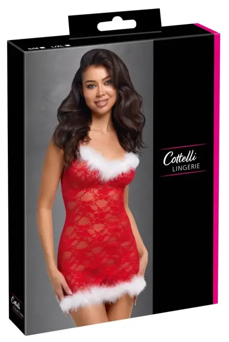 Cottelli Lingerie X-Mas Chemise – Red – S/M