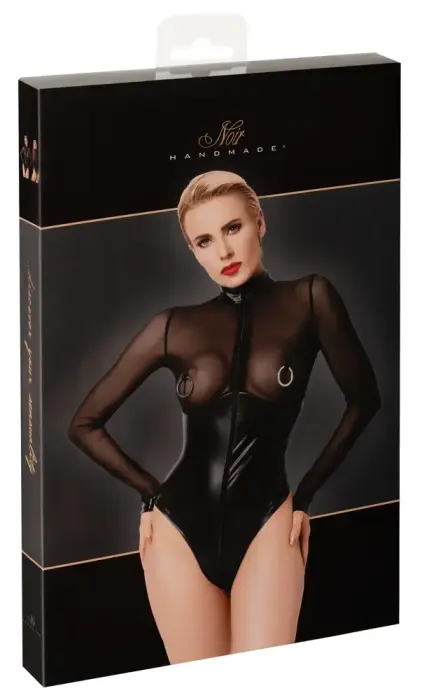Noir Body Ringe Bodysuit – Black – L