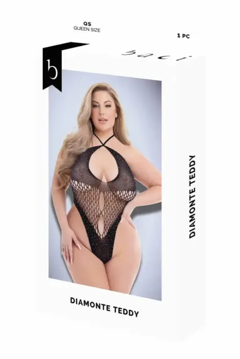 Baci Diamonte bodi – must – Üks suurus