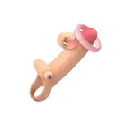 ROMANCE вибрирующая насадка на член – 15 cm (6″) – телесный — Фото 5