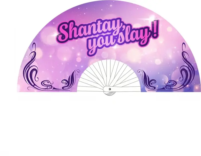 Shantay You Slay – decorative hand fan – purple – 64 cm