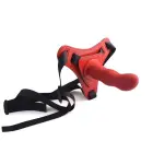 Reguleeritav strap-on dildo – 12.5 cm (5″) – Punane — Foto 5