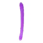 Bubblegum Blast Groovy Times – želė dvipusis dildo – violetinis – 37,5 cm — Nuotrauka 2