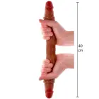 ToyJoy Get Real divslāņu divpusējs dildo ar priekšādiņu – 40 cm (15.75″) — Foto 1