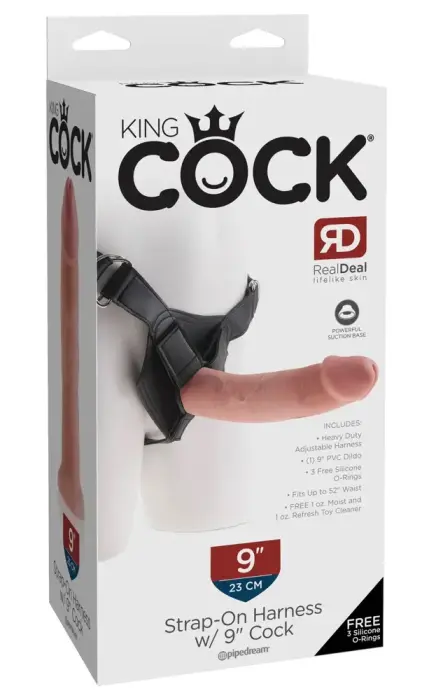 KC Strap-On Harness with Realistic Dildo – 22.9 cm (9″)
