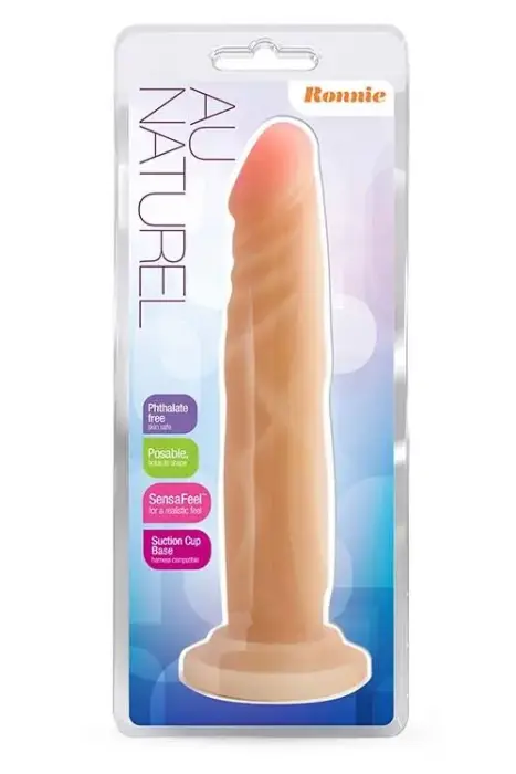 AU NATUREL Ronnie reālistisks dildo ar piesūcekni – 19 cm (7.5″) – miesas krāsa