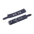 Red Leather Wrist & Ankle Restraints – Black – 6 cm — Photo 3