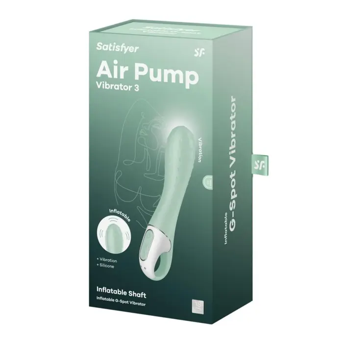 Air Pump 3 Надувной вибратор – расширение на 15 мм – зеленый