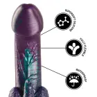 EPIC Cybersilicock Basilisk Double Scaly Model Small dildo – 18 cm (7″) – värviline — Foto 6