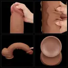 LoveToy – king size sliding skin dual layer dong – brown – 35.6 cm — Photo 20