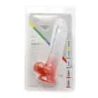 Kiotos Cox värviline dildo – 22.5 cm (9″) – läbipaistevpunane — Foto 9