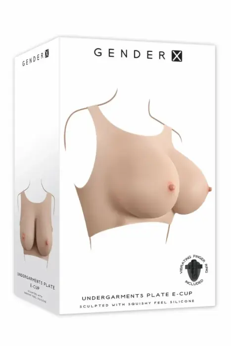 Gender X Undergarments Plate силиконовый жилет с грудью – чашка E – светлый телесный