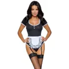 Cottelli Costumes ettekandja kostüüm-bodi eemaldatava põlle ja sukahoidjatega – must – XL — Foto 2