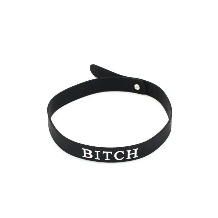 Kiotos X Silicone Collar (BITCH) – Black