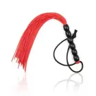 Fetish Art Faux Leather Fringe Flogger – Red — Photo 3