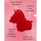 Unihorn Cupids Beau vibratorius su širdies formos liežuvėliu – 9 cm (3.5″) – rožinis — Nuotrauka 7