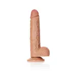 Taisns reālistisks dildo ar sēkliniekiem un piesūcekni – 20.5 cm (8″) — Foto 3