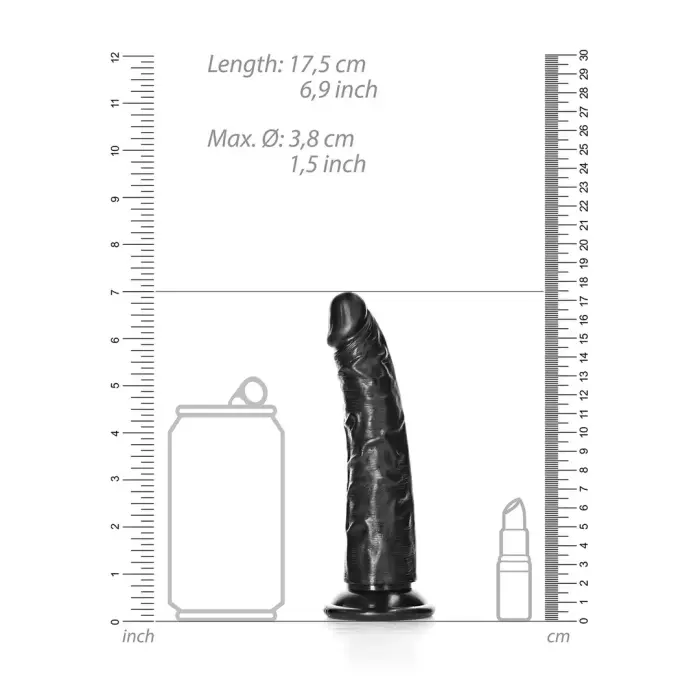 Slim reālistisks dildo ar piesūcekni – 15.5 cm (6.1″) Foto 5