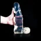 Tamsus krištolo skaidrumo dildo – 20 cm (8″) — Nuotrauka 2