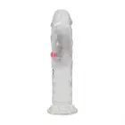 RealRock LED Vibrating Model dildo – 15 cm (6″) – caurspīdīgs — Foto 3