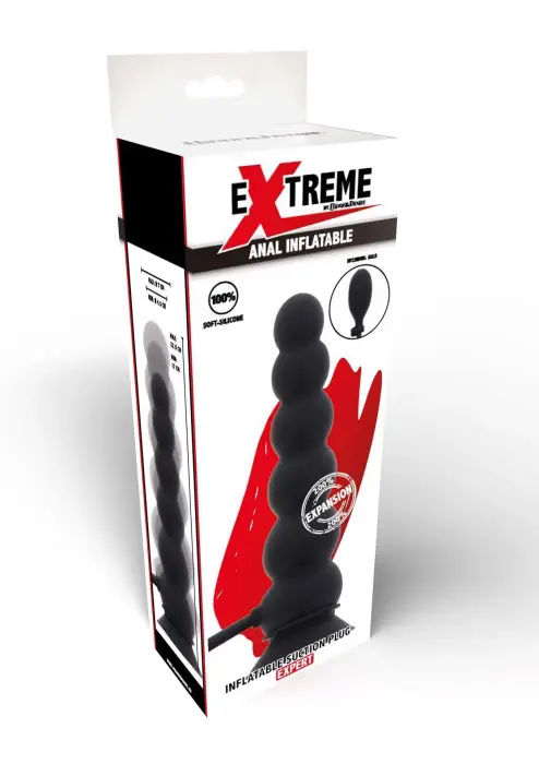 Hidden Desire Extreme pripučiamas kištukas su siurbtuku – Juodas Photo