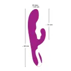 Javida divu motoru sildošais vibrators ar klitora stimulatoru – 22 cm (8.6″) – violets — Foto 9