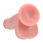 Vive REA223 – kahekordse tihedusega vibreeruv tõukav dildo munanditega – ihuvärvi – 20,3 cm — Foto 4